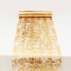Gold Table Runner 11x66 Long Glitter Thin Mesh Table Runner Roll for Weddings